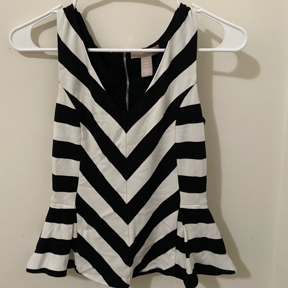 Striped Peplum Top